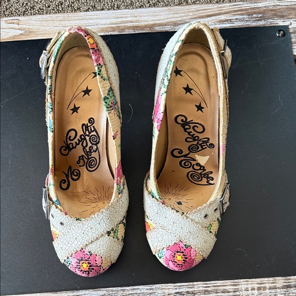 naughty monkey Shoes - Naughty Monkey Beige and Pink Heels